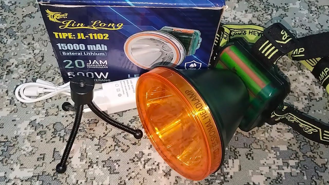 Senter Kepala JINLONG JL-1102 500W sorot jarak jauh cocok buat jaga kebon
