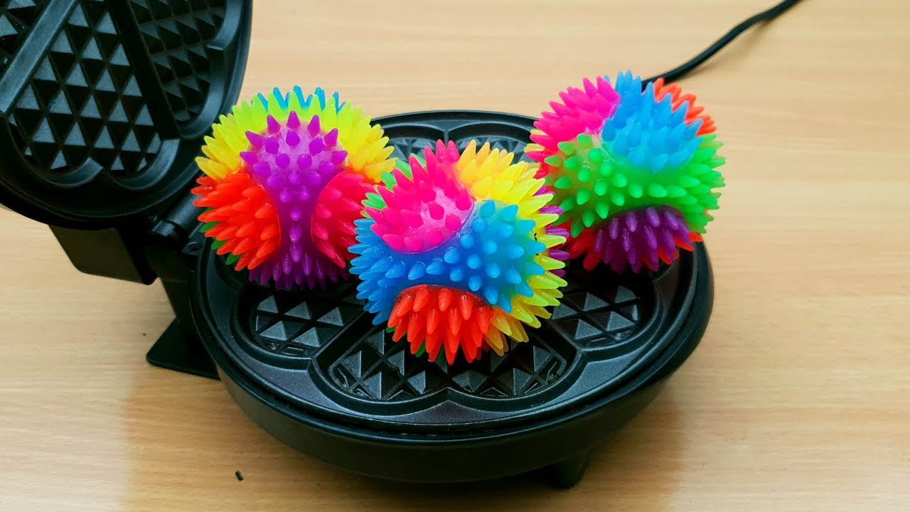 EXPERIMENT WAFFLE IRON vs Rainbow Spike Balls