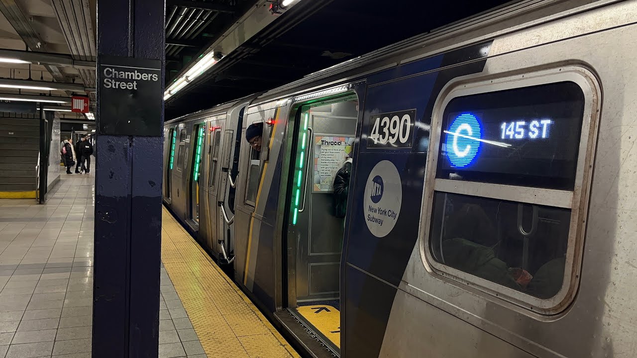 NYC Subway: R179/R211A (A) (C) Trains to 145 St & 168 St @ Chambers Street