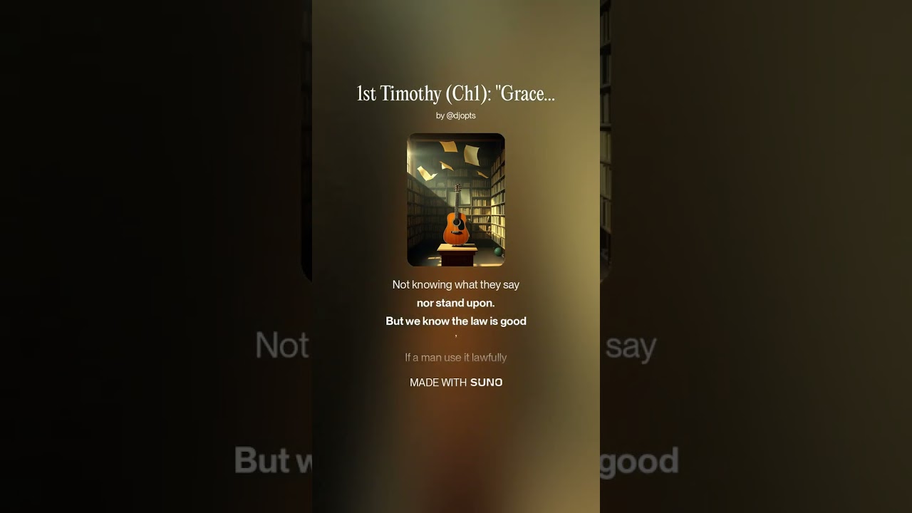 1st Epistle to Timothy Ch1  "Grace, Mercy, and Peace"  (KJV Musical Adaptation) 🎶🎤 | 🔥✝️🕊️
