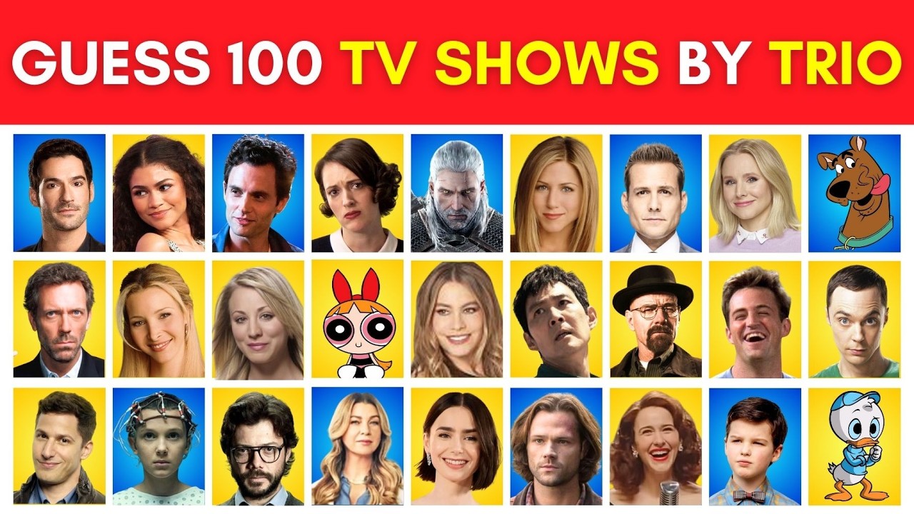 Guess the TV Show by Iconic Trios! 📺🍿| 100 Shows | TV Show Quiz