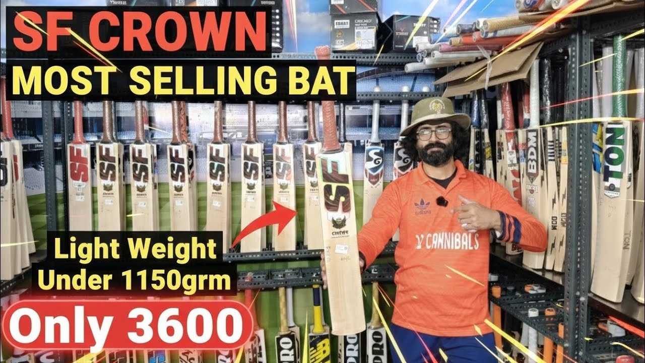 SF CROWN NURTURED ENGLISH WILLOW LIGHT WEIGHT WELL BALANCED GOOD PICK-UP FREE MACHINE KNOCKING 