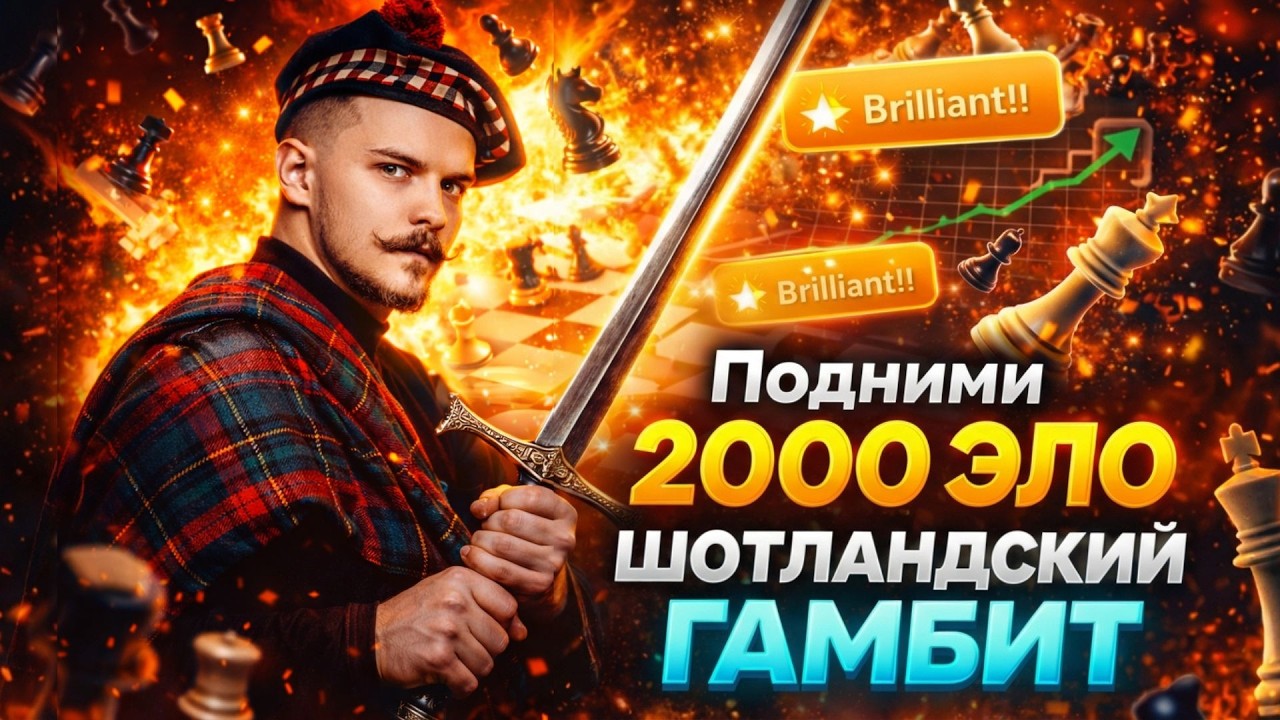 САМЫЙ СИЛЬНЫЙ ГАМБИТ ЗА БЕЛЫХ! НЕ ИМЕЕТ ОПРОВЕРЖЕНИЯ! Шотландский гамбит!
