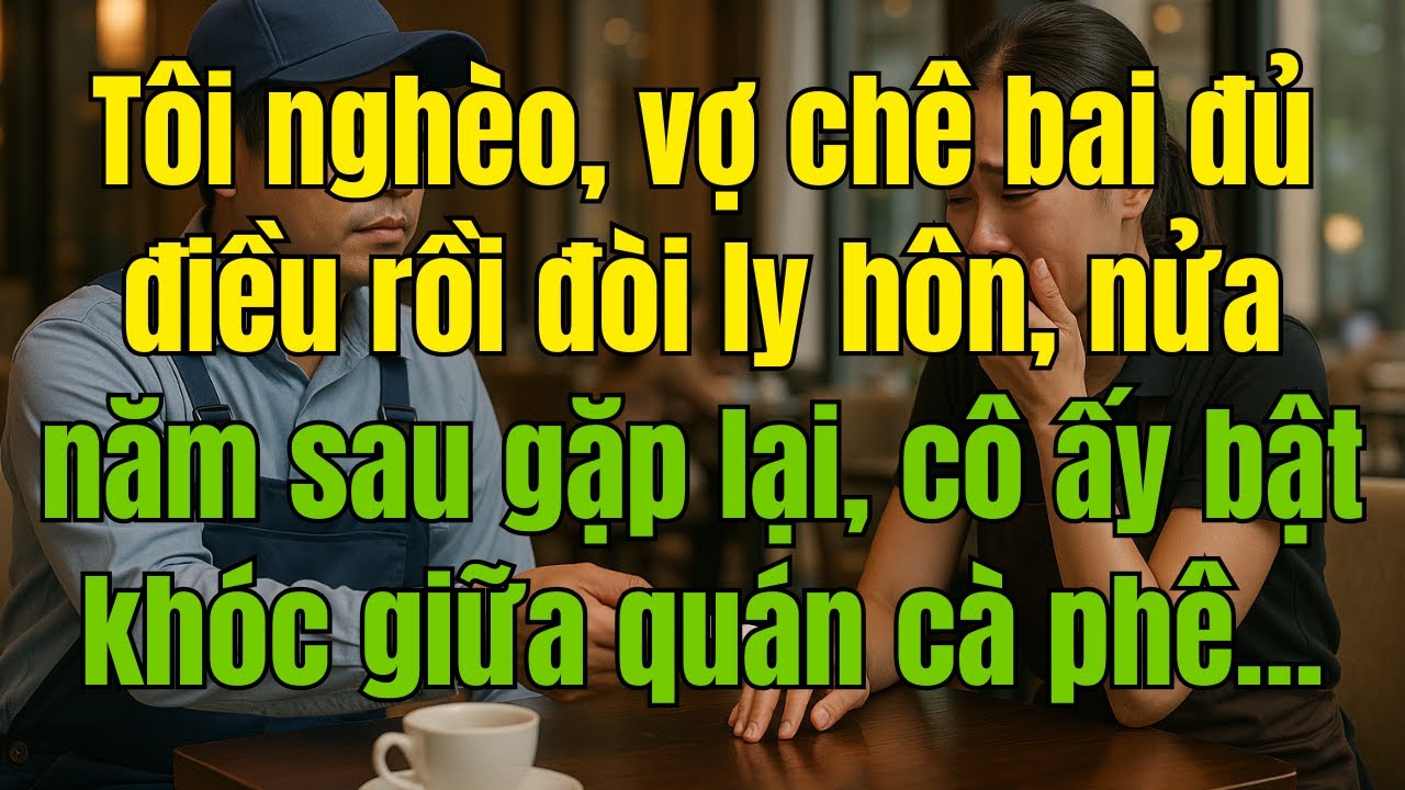 Tôi nghèo, vợ chê bai đủ điều rồi đòi ly hôn, nửa năm sau gặp lại, cô ấy bật khóc giữa quán cà phê…