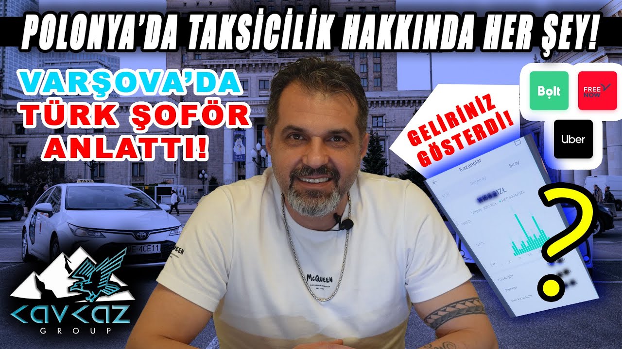 Polonya Varşova'da Taksi Şoförlüğü Hakkında Her Şey! Uber, Bolt, FreeNow Kazançlarını Gösterdi!