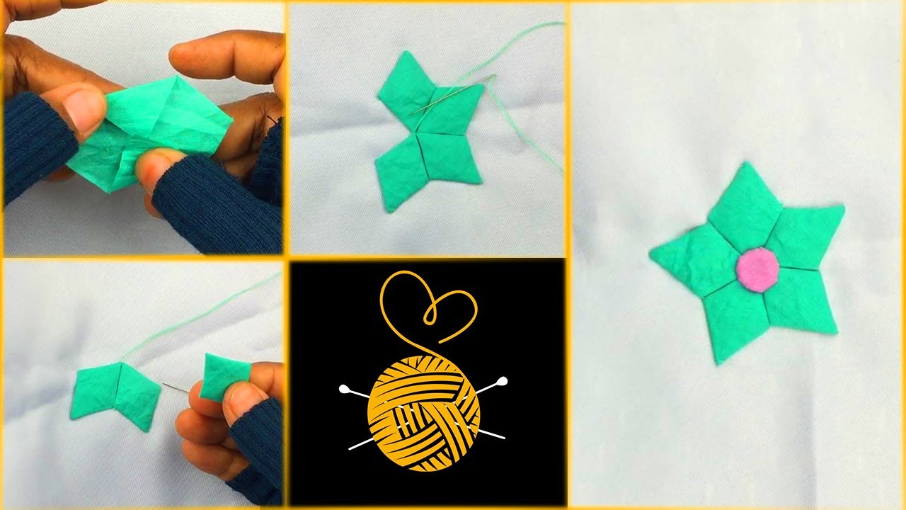 Step By Step Basic Applique Flower Design Tutorial For Beginner By Needle And Thread
