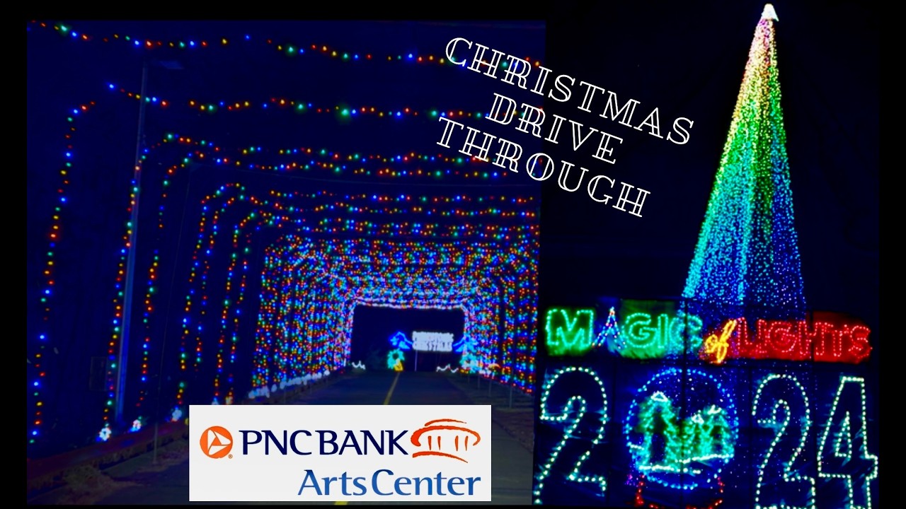 Magic of Lights Opening Weekend Drive Through Christmas Display PNC Arts Center Holiday Village
