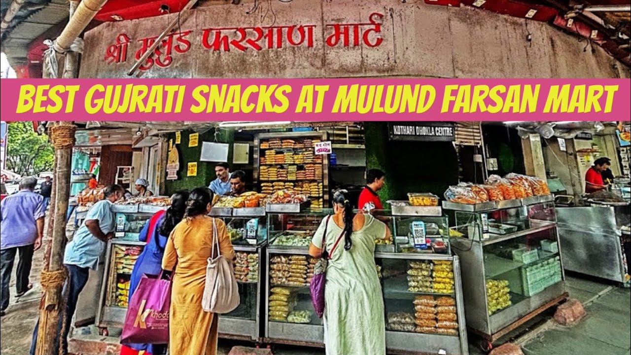 Best Gujrati snacks Mulund Farsan Mart ,Gathiya Fafda Dhokla Jalebi ,Khakhra  Mumbai Street Foods