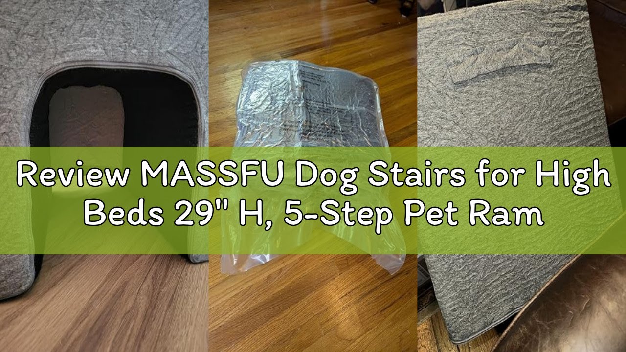 Review MASSFU Dog Stairs for High Beds 29