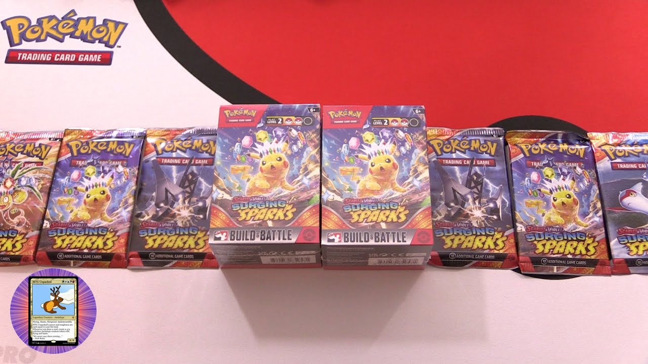 Pokémon Surging Sparks Build & Battle Boxes Opening!