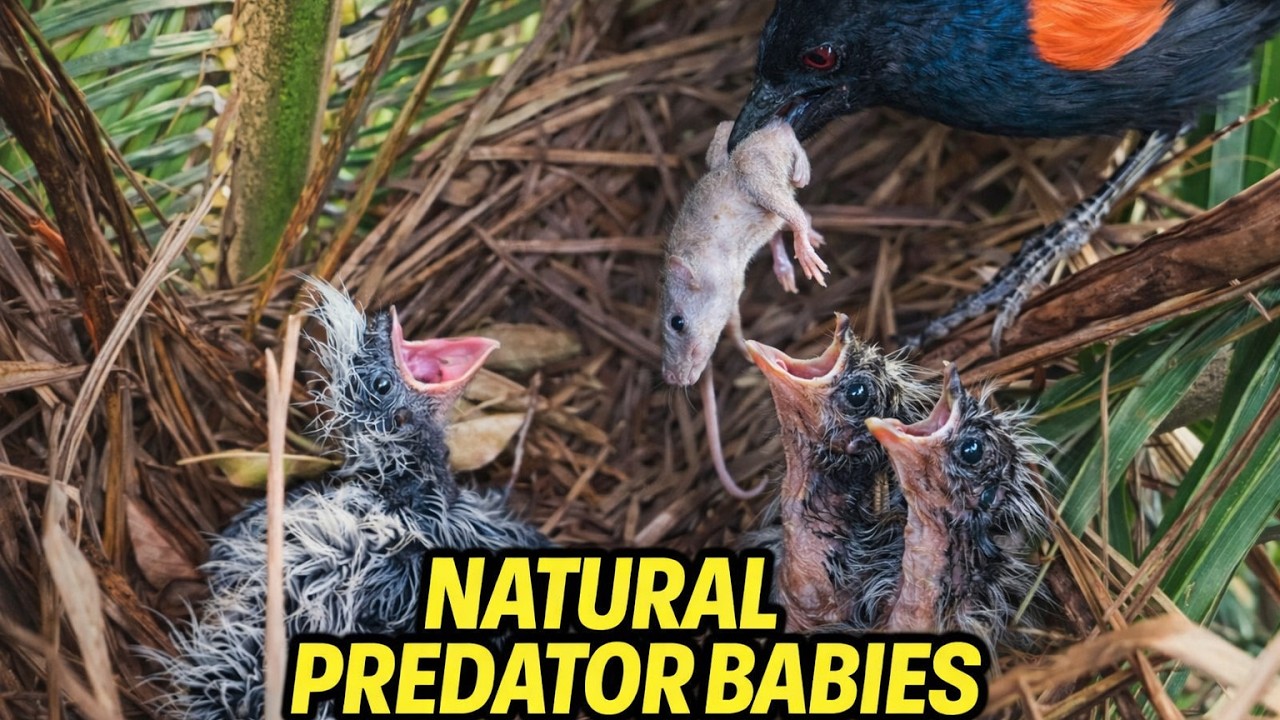 Greater Coucal natural predator at the Nest part 4