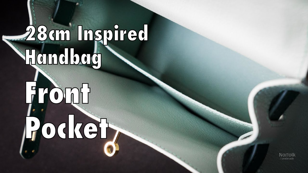 How To Make A Kelly Bag | Front Pocket | 28cm Inspired Handbag - Episode 2