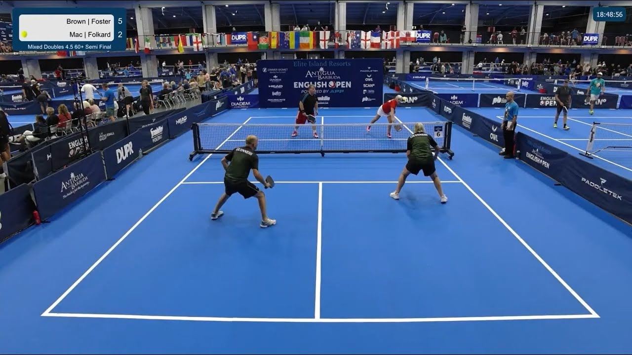 English OPEN 2025 Mixed Doubles 4.5 60+ Semi Final | Brown + Foster vs Mac + Folkard