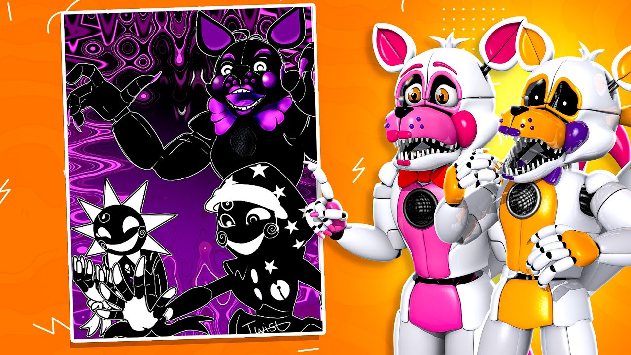 Funtime Foxy And Lolbit Reacting To YOUR Shadow Animatronic FAN ART!