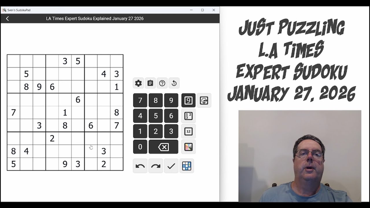 LA Times Expert Sudoku January 27 2026