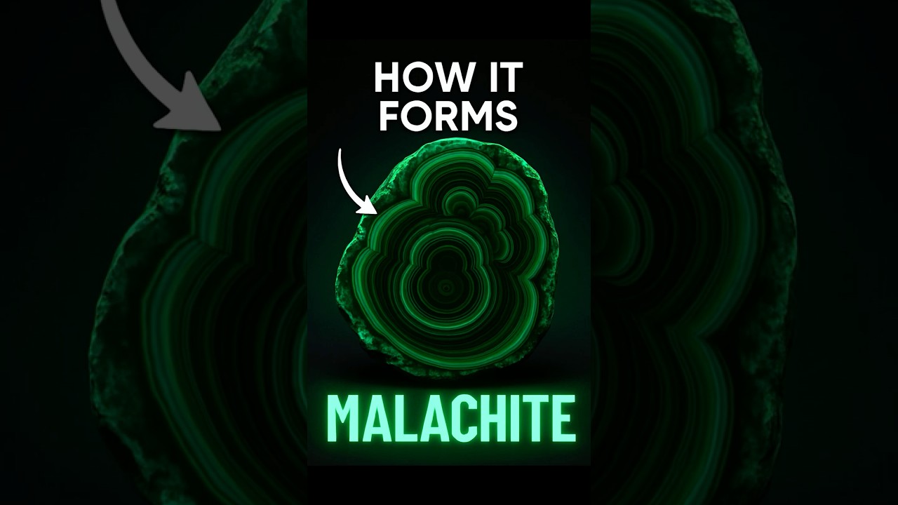 Title: Malachite &ndash; How It Forms Deep in Copper Caves #shorts
