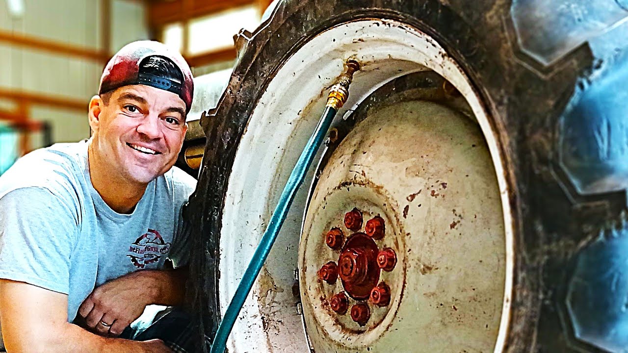 WHY do Farmers Fill Their Tractor Tires With WATER? (We show you how) 