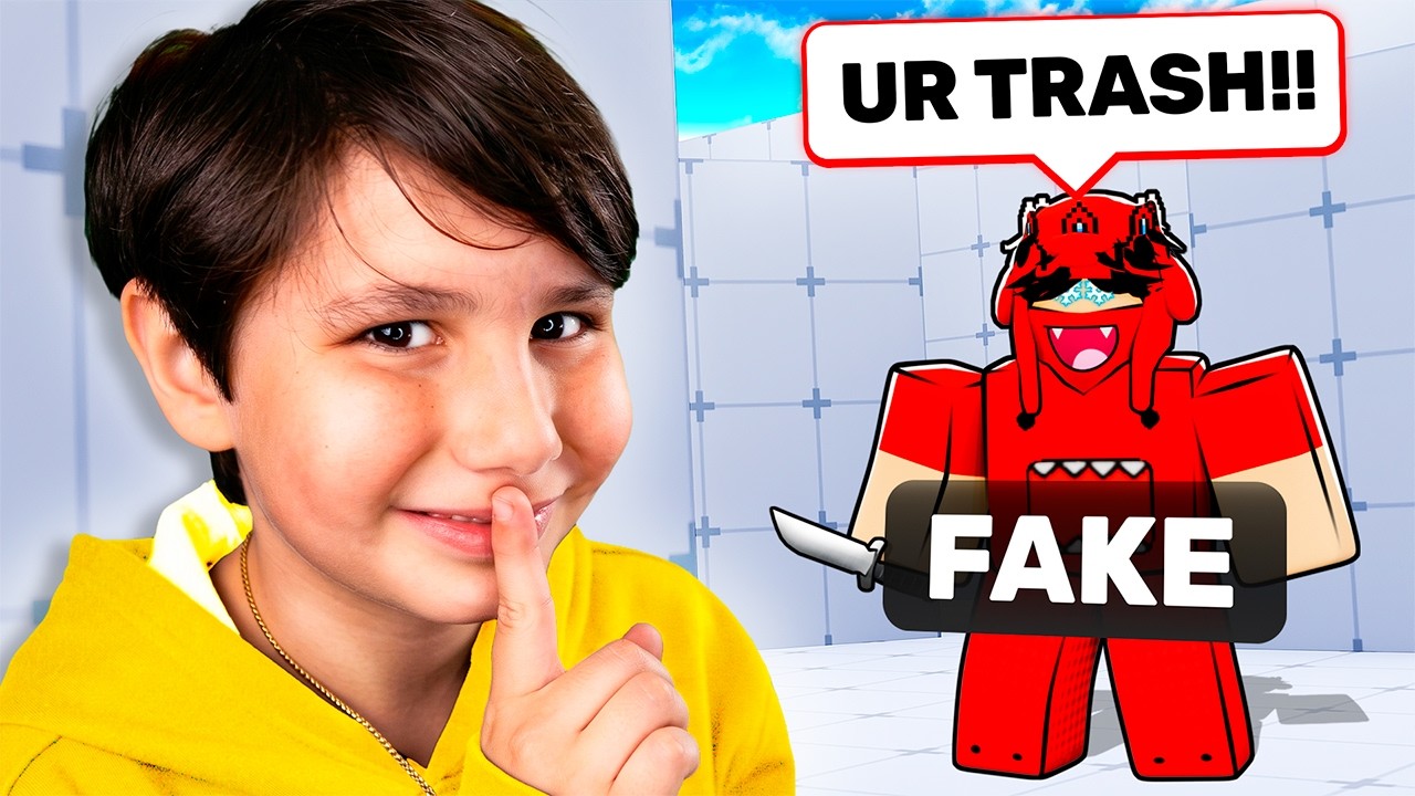 Разоблачение фейкового №1 САМОГО ЮНОГО ПРО с помощью настоящего.. (Roblox Rivals)