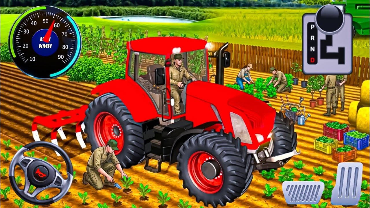 🚜 Modern Tractor Farming Driving Simulator 3D - New Tractor Game Android Gameplay 