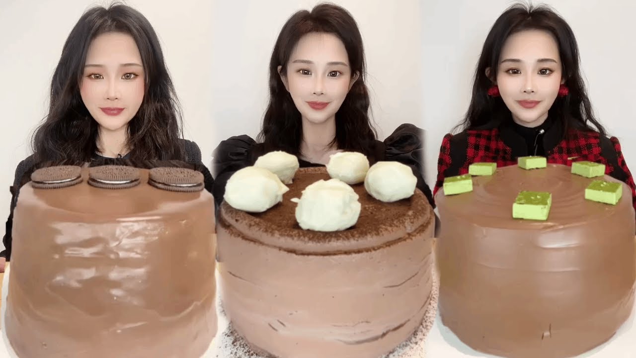 Asmr🍰Eating Chocolate Cake🍰 (Soft And Waxy Sound) 크림丨먹방丨Mukbang丨Satisfying丨Eatings