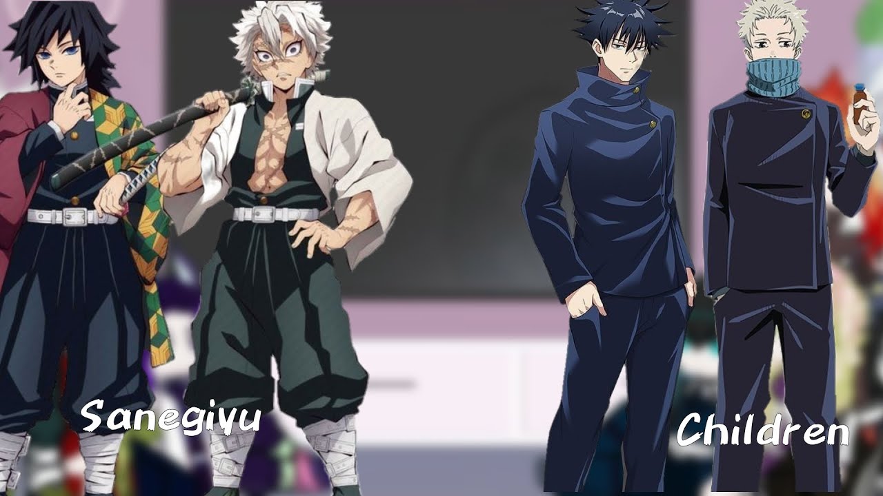 °•Hashiras reacting to their children | Sanegiyu | Toge Inumaki and Megumi Fushiguro | KNY × JK | •°