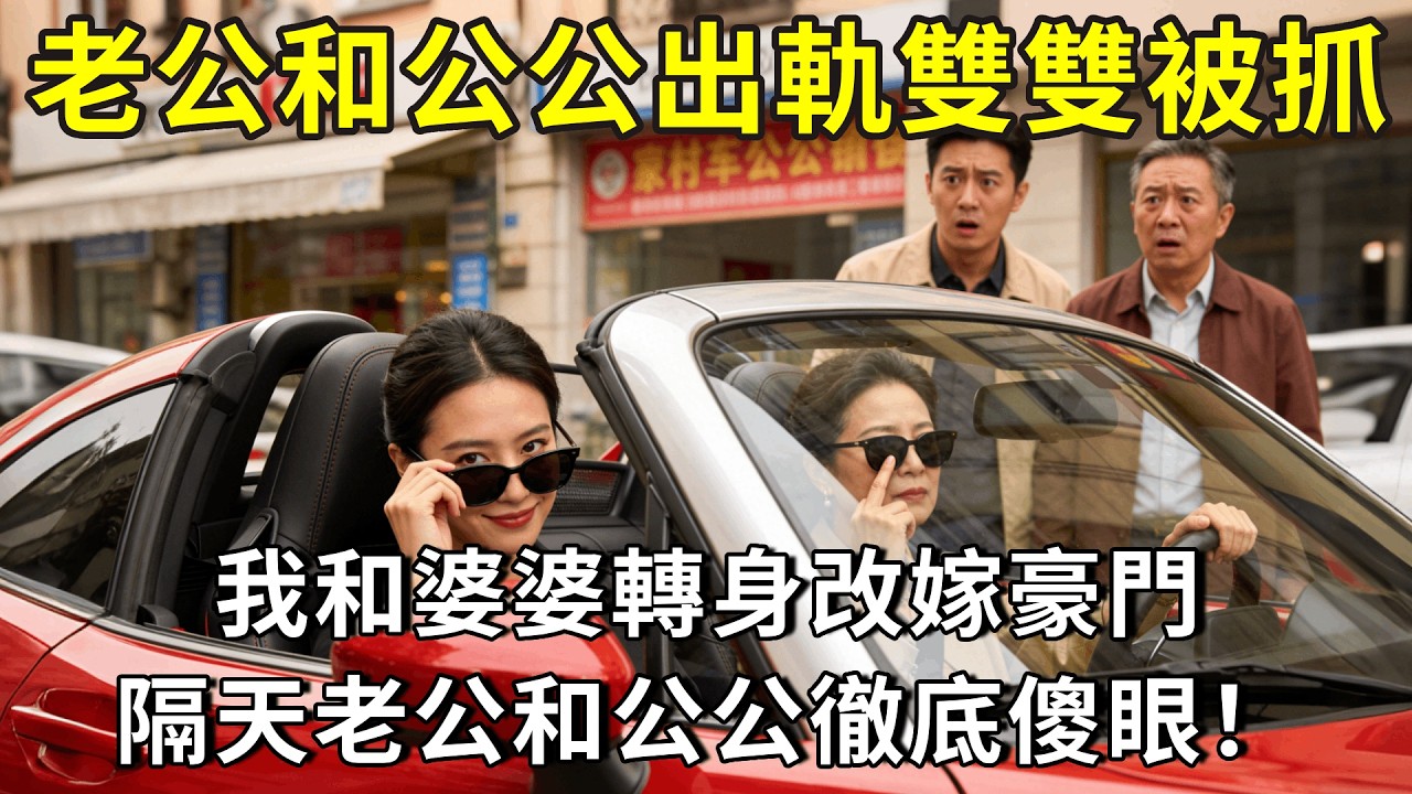 老公和公公出軌雙雙被抓，我和婆婆轉身改嫁豪門，隔天開著跑車出街，老公和公公徹底傻眼！#小說 #人生感悟 #故事分享 #故事頻道 #故事 #情感