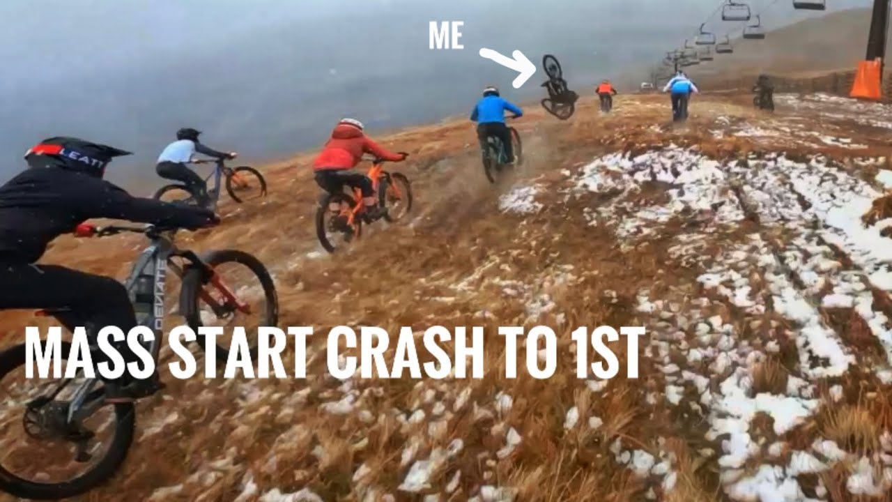 MacAvalanche 2025 Mass Start, Huge Crash to 1st