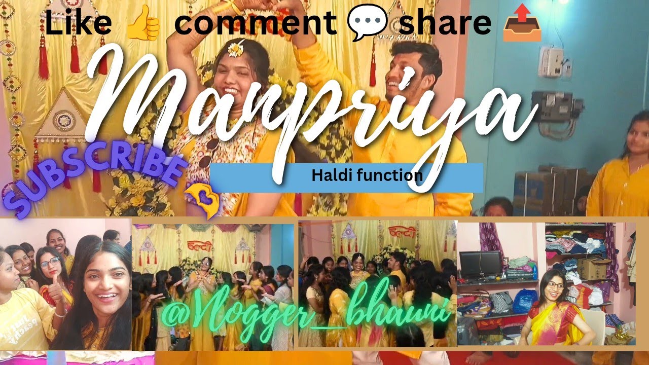 Haldi function #Manpriya💛 ପ୍ରିୟଙ୍କା Haladi Ceremony || #haldi #reunion #manpriya #vlog