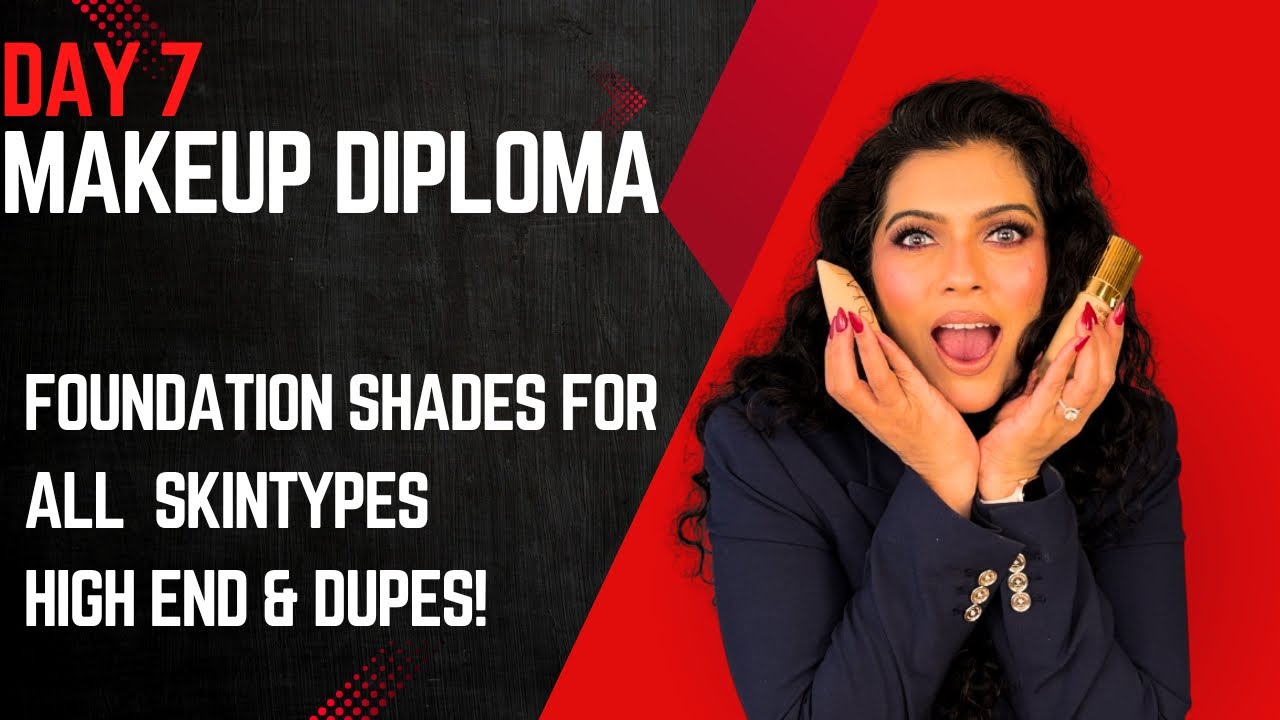 Day 7 DIPLOMA IN MAKEUP| FOUNDATION SHADE FOR ALL SKINTONES & SKINTYPES|MUST HAVE IN VANITY|PRATIBHA