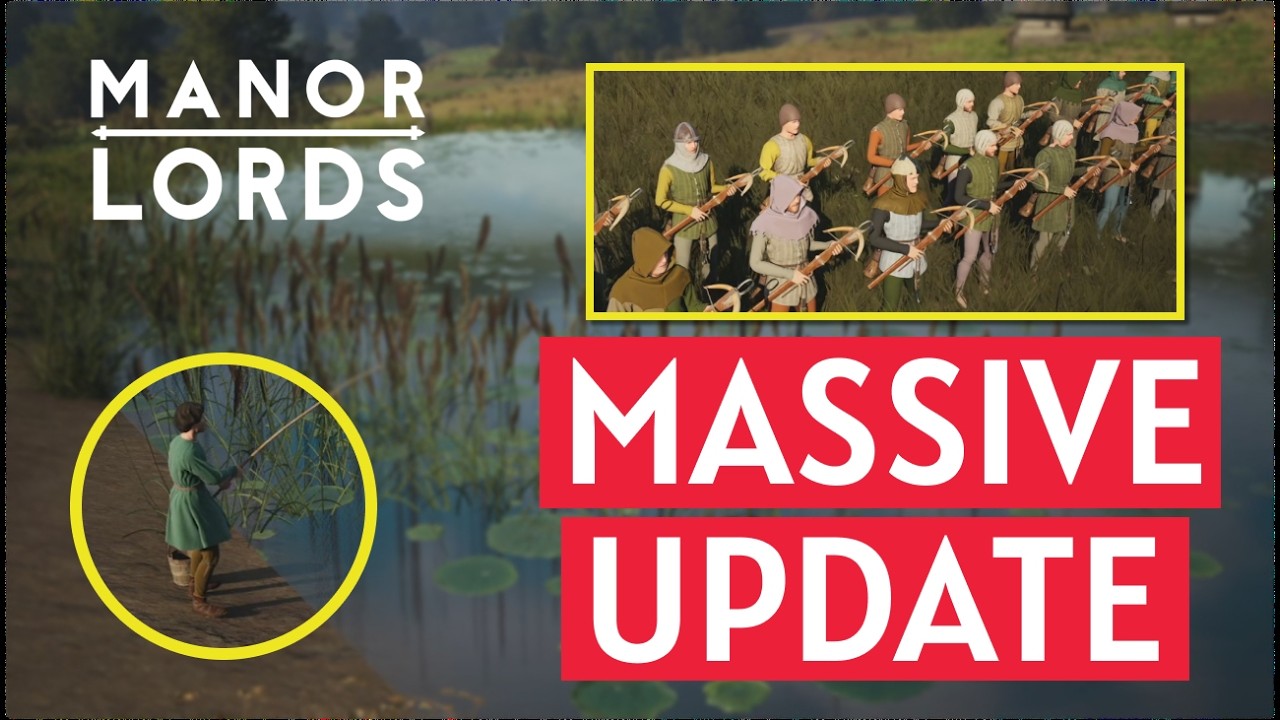 Manor Lords NEW patch review - Fishing, Butchers & Crossbows - Patch 0.7.975