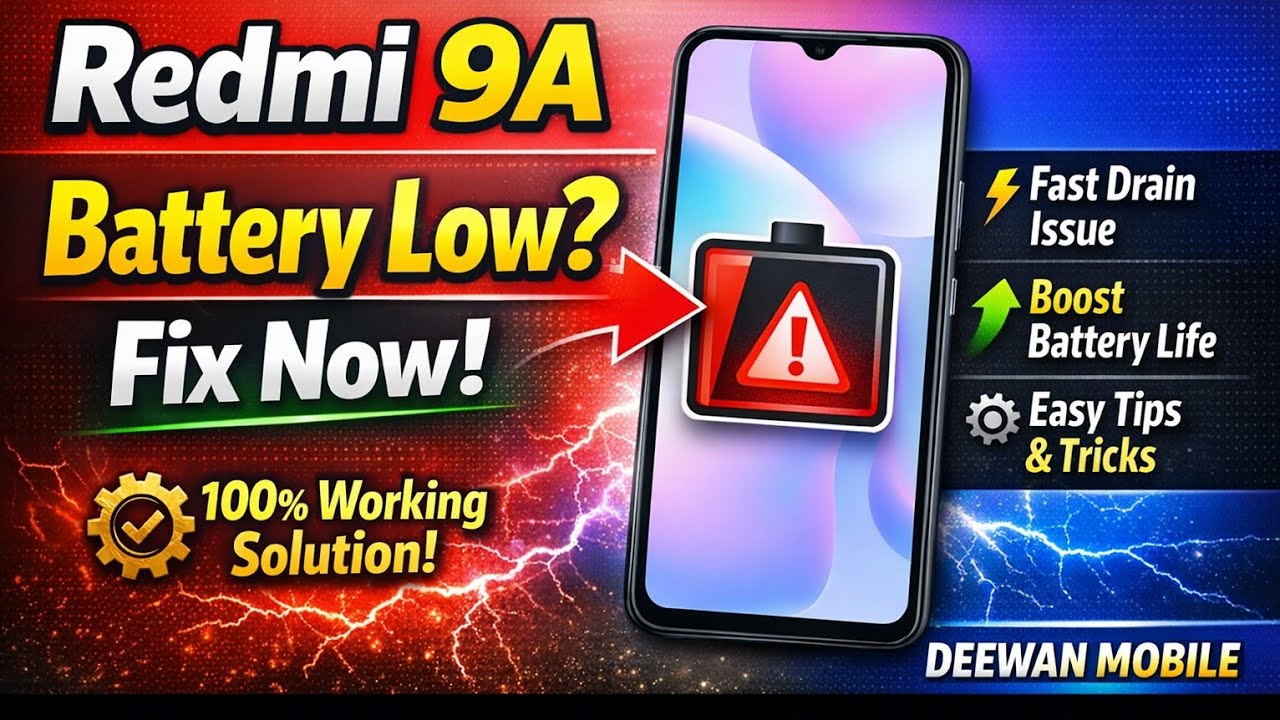 Redmi 9A Battery Low Problem Solution | Battery Drain Fix | Deewan Mobile