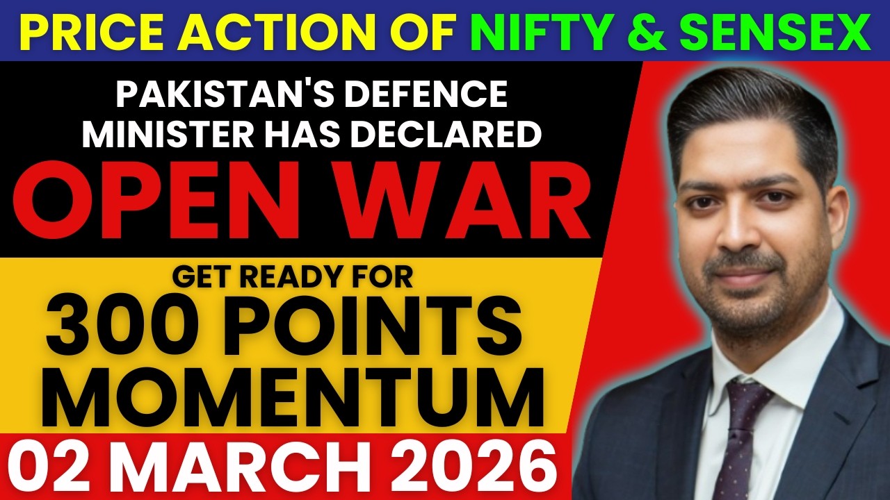 Nifty and Sensex Price Action for MONDAY 02 MARCH 2026 | Nifty & Sensex Tomorrow