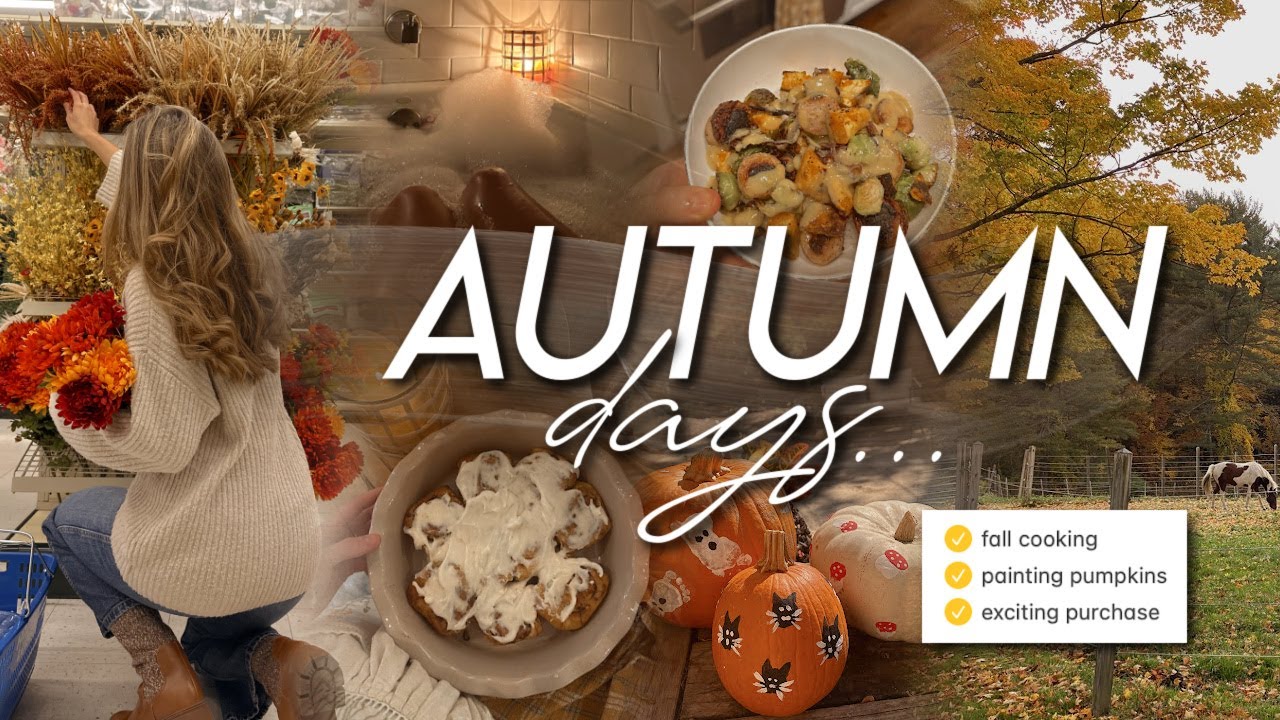 AUTUMN DAYS  | exciting purchase, cozy meals, painting pumpkins, & thrifting 🍂💌🕯️