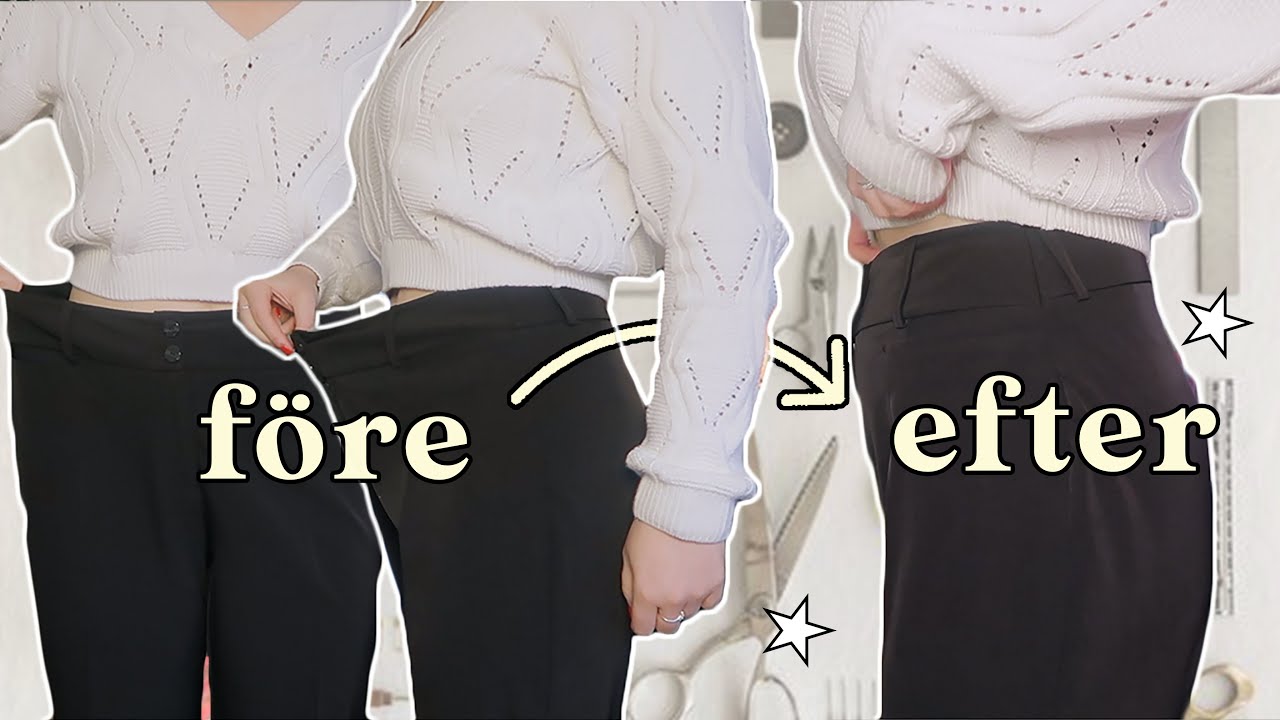 hur du enklast syr in byxor i midjan! ☆ thrift flip!