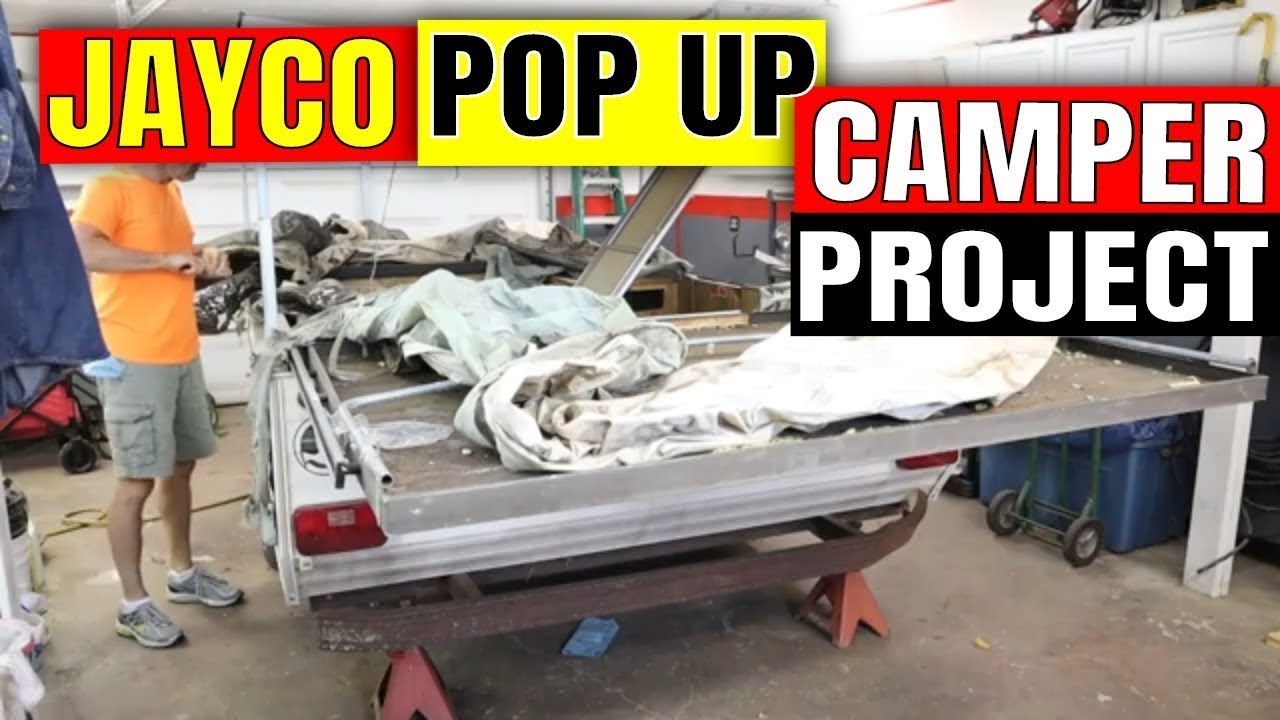 JAYCO POP UP CAMPER REBUILD REMODEL Модификации Реновация Ремонт крыши Переоборудование PT1 #flgp...