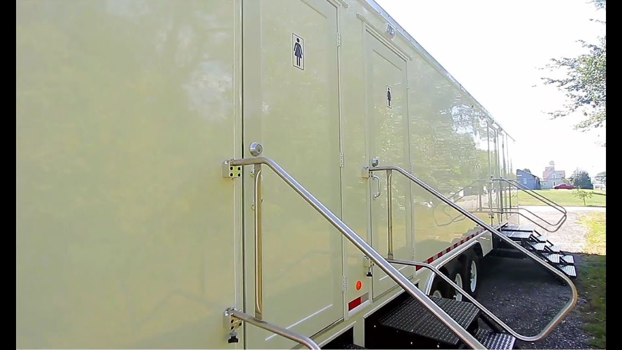 Portable Restrooms Trailer | Portable Restrooms For Sale | Executive Classic Series 14 Station