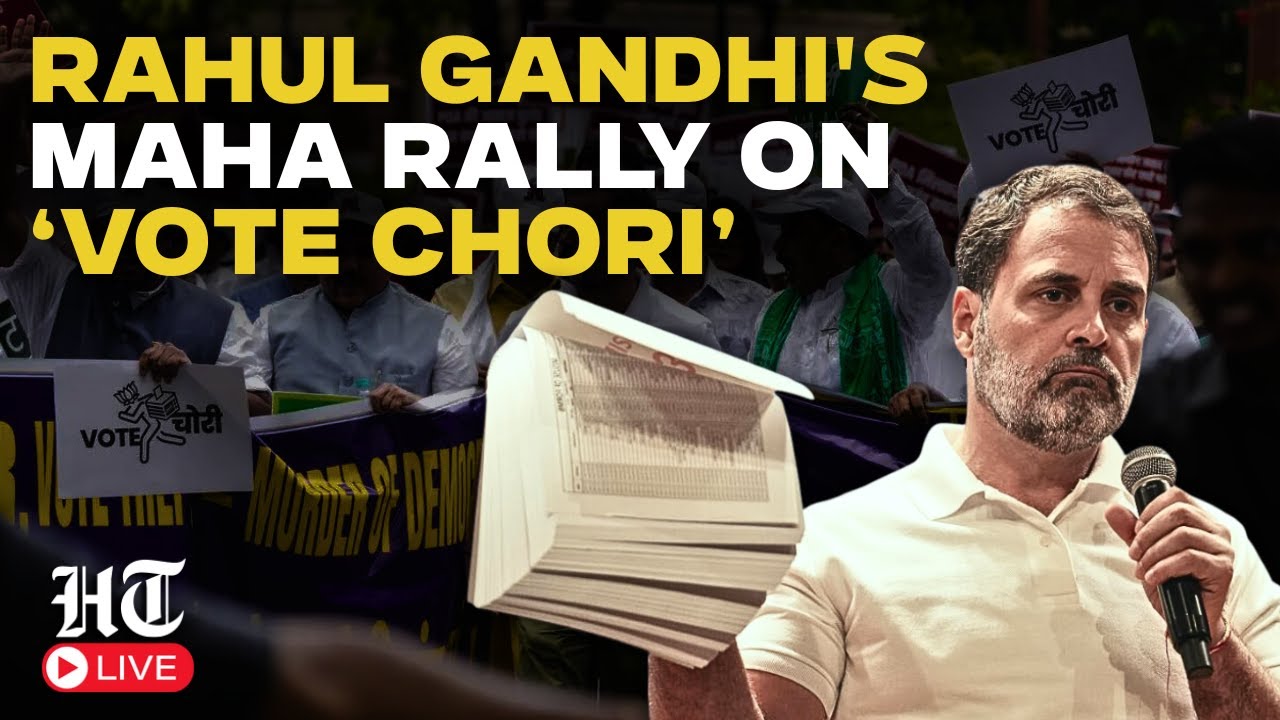 Rahul Gandhi LIVE: Congress Holds 'Vote Chor, Gaddi Chhod' Maha Rally In Ramlila Maidan, Delhi