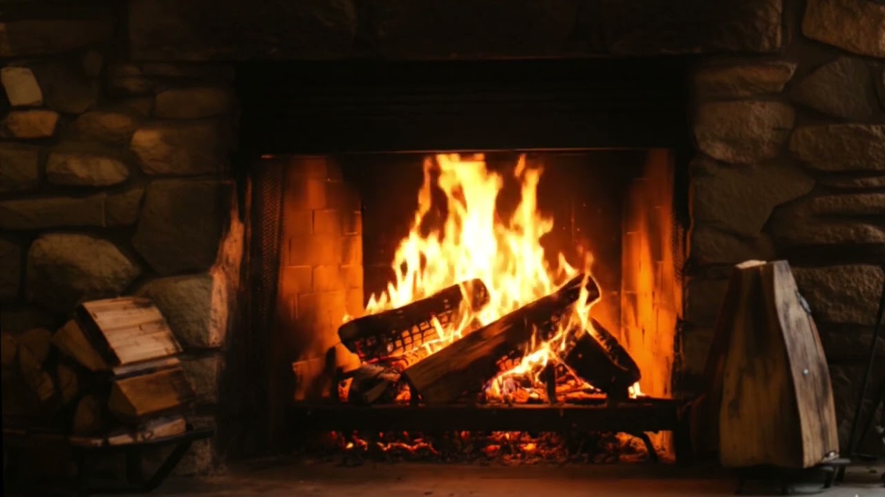 4 Hours Warm Fireplace Glow 🔥 Cozy Crackling Fire for Calm, Focus & Evening Atmosphere | No Ads