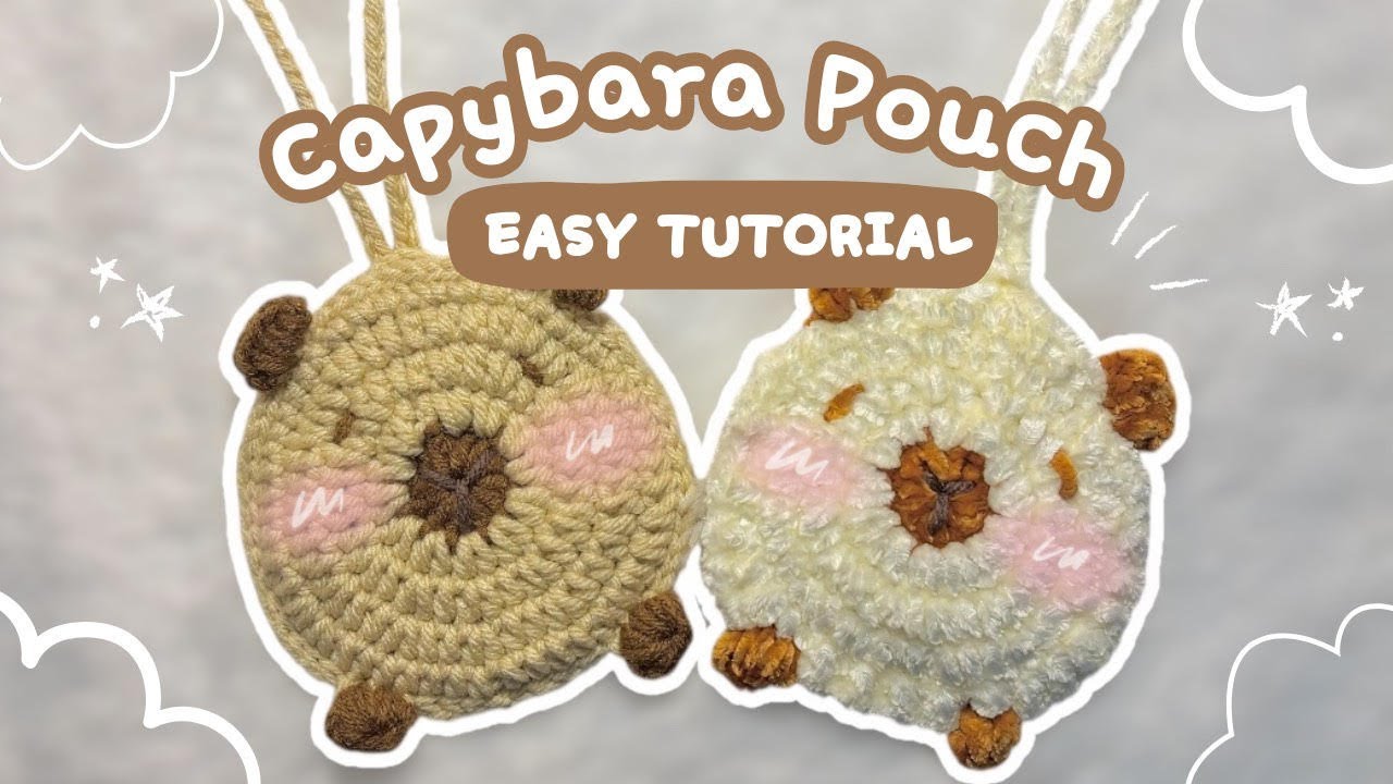 Crochet Cute Capybara Pouch | Quick and Easy Tutorial