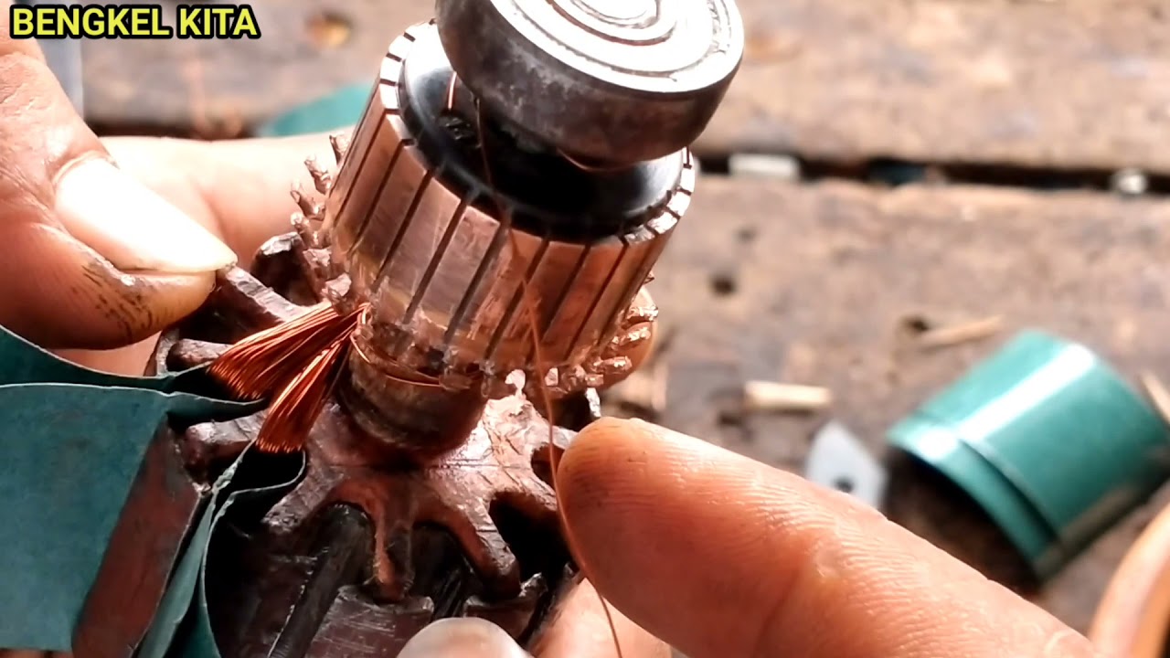 Belajar menggulung ulang Armature bor HITACHI.13mm