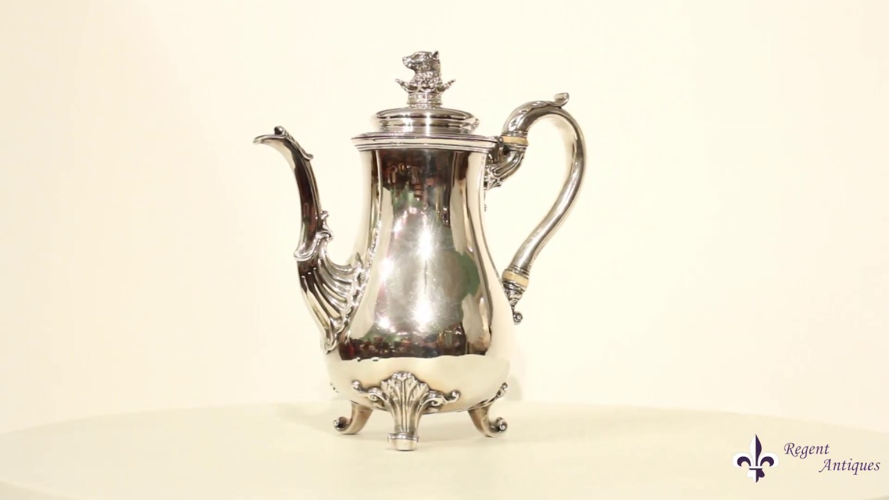 Antique George IV Silver Coffee Pot by Paul Storr London