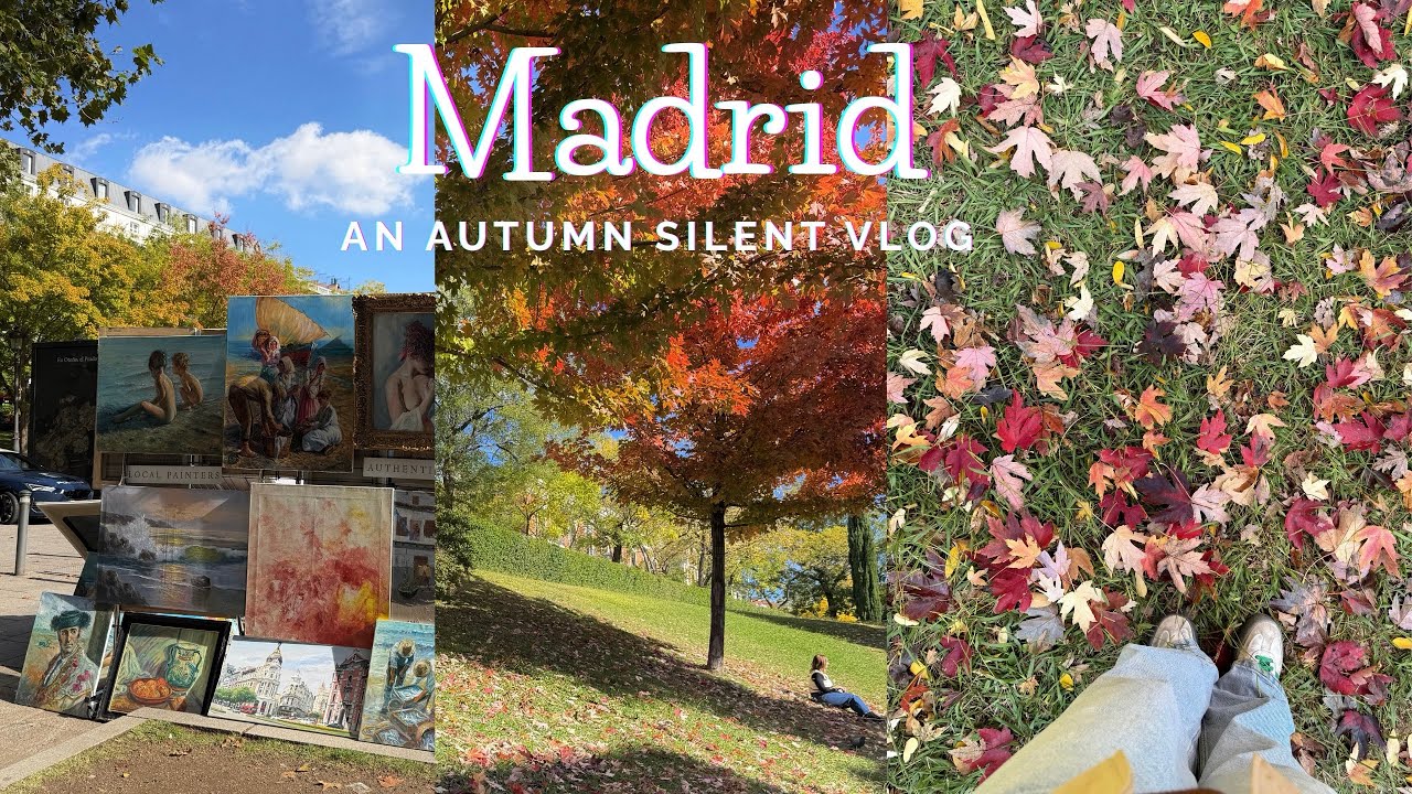a quiet autumn in madrid 🍂 my slow life with park walks, coffee & cat | silent vlog
