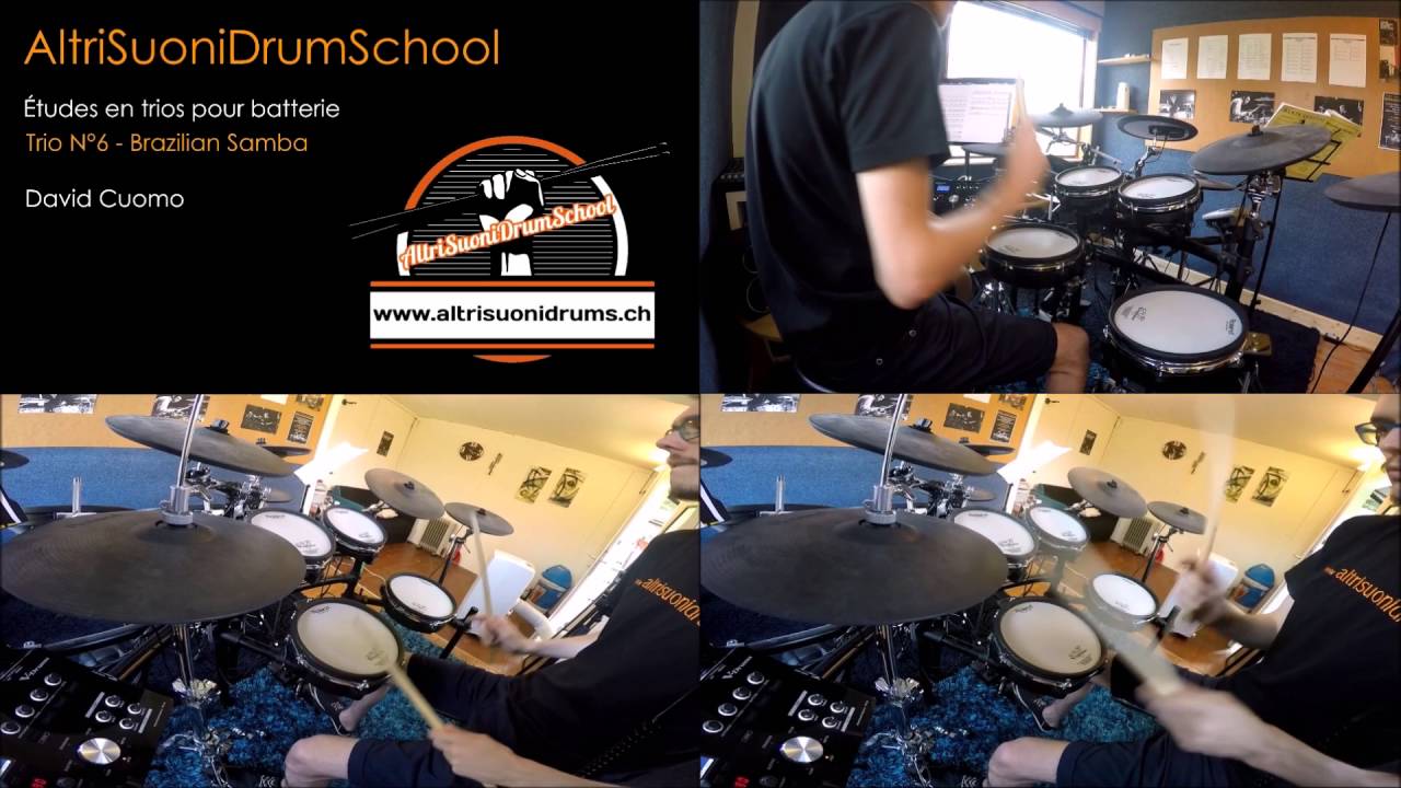 AltriSuoniDrumSchool - David Cuomo - Etudes en trios pour batterie - Brazilian samba