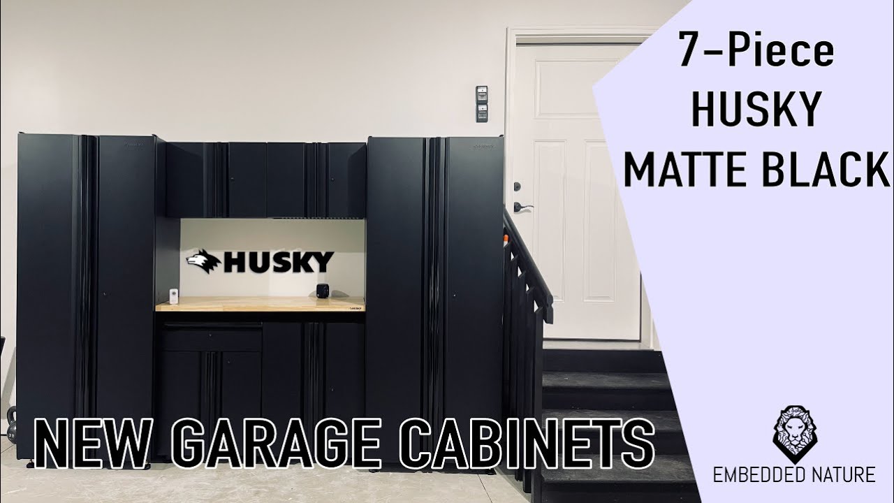 Installing HUSKY Garage Cabinets! (Husky 7-Piece MATTE BLACK)