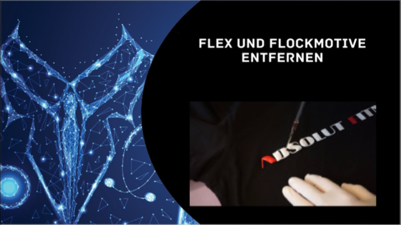 Flex und Flockfolie mit Flockentferner entfernen