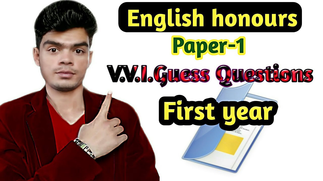 B.A. part-1 guess question for english honours (raj english)