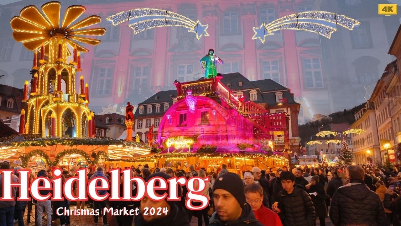 🇩🇪Heidelberger Weihnachtsmarkt2024 : Entdecken Sie die Schönheit der Festtage/4K  Walking tour