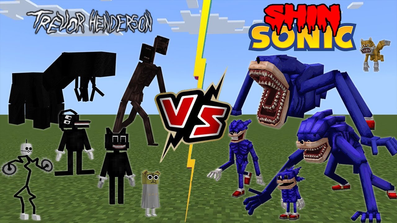 Shin Sonic VS Trevor Henderson Creatures [Cartoon Cat, Cartoon Dog, Siren Head] 🆚 [Sonic Tapes]