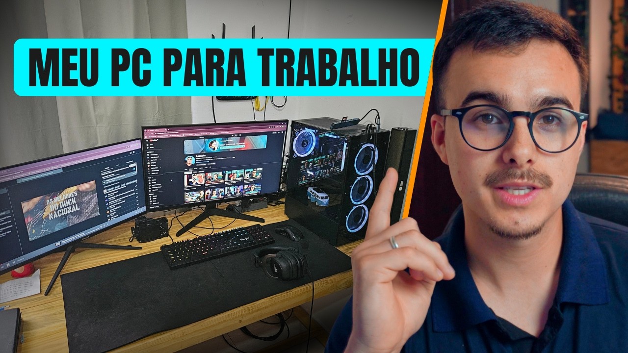 Meu PC para EDITAR VÍDEOS e trabalhar em casa | Setup completo