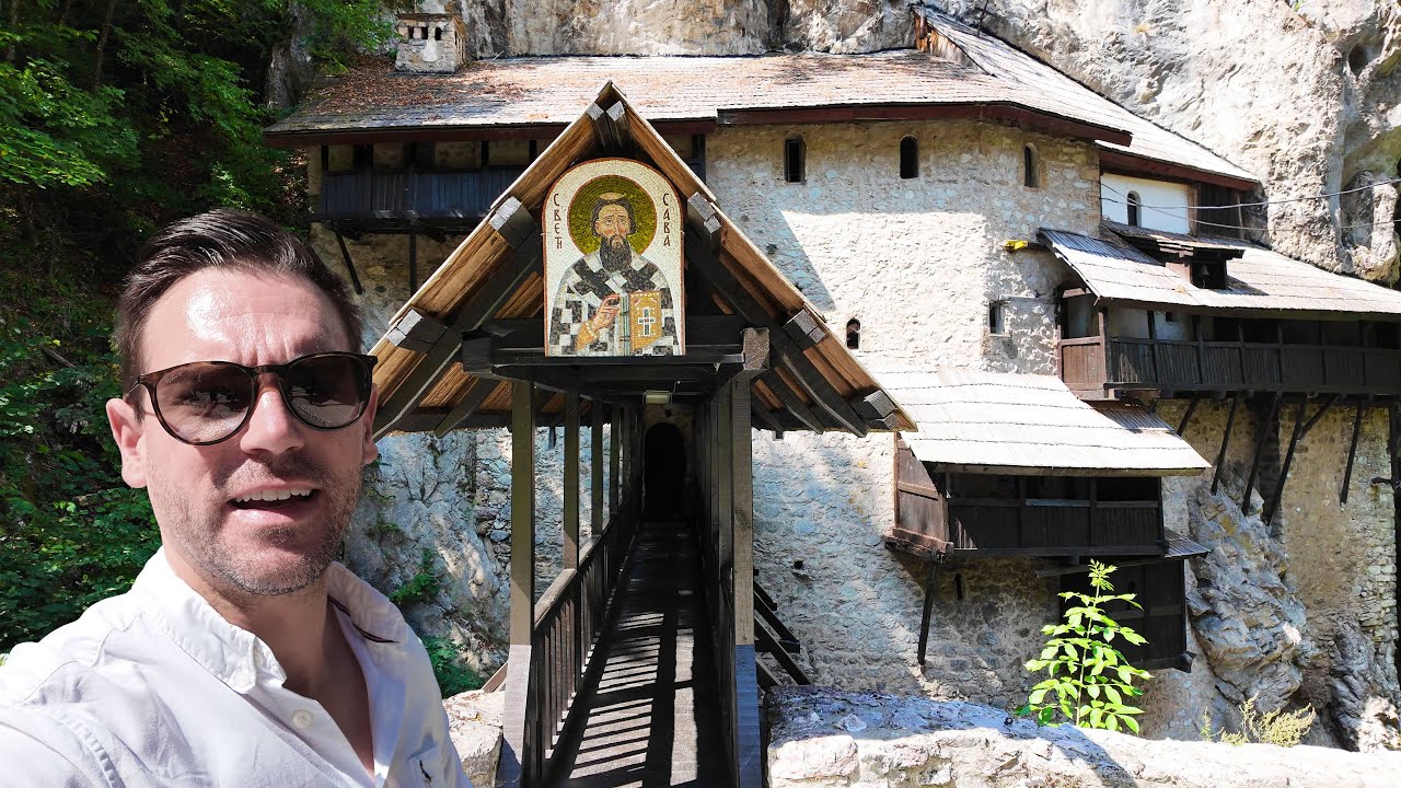 Cave church held up by twigs: Crna Reka Monastery RS